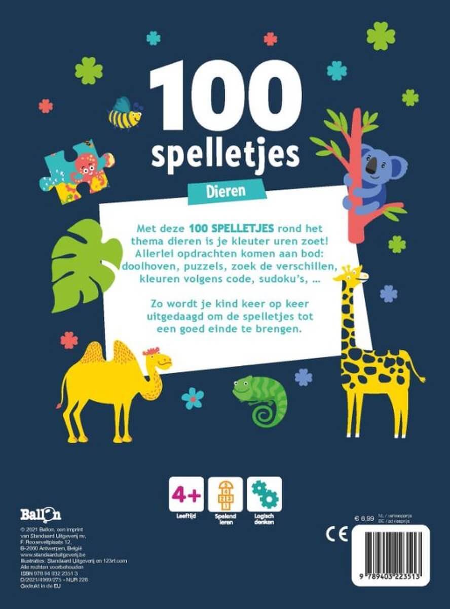 100 spelletjes dieren back