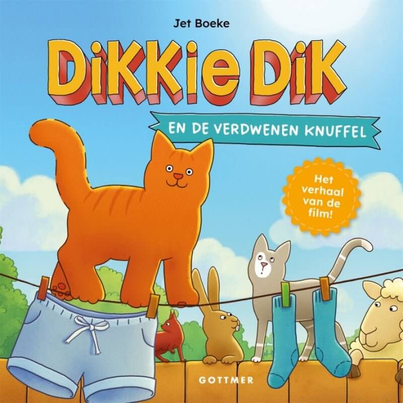 Dikkie Dik en de verdwenen knuffel - filmeditie - voorkant film voorleesboek dikkie dik
