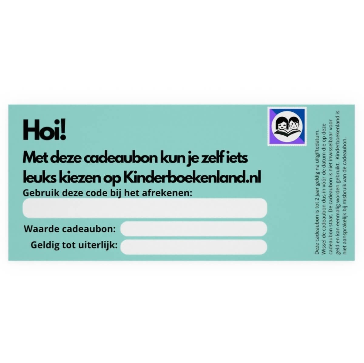 Cadeaubon Kinderboekenland (fysiek) - Kinderboekenland.nl