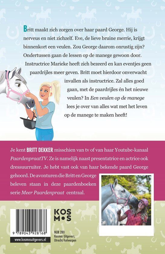 Boek Meer paardenpraat 1 Een veulen op de manege britt dekker