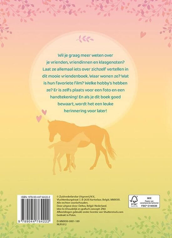 Ik hou van paarden vriendenboek Deltas 2