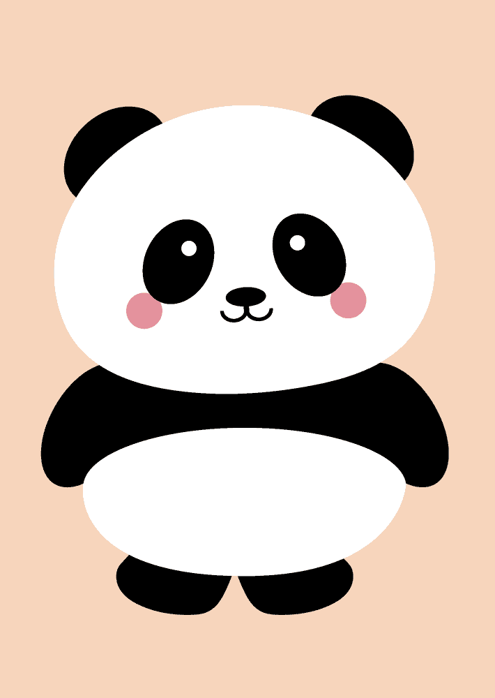 PANDA PEACH wenskaart - Kinderboekenland.nl