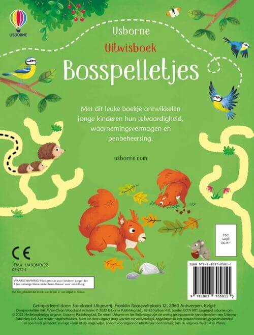 Uitwisboek Bosspelletjes achterkant