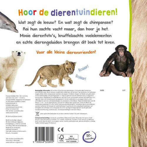 Welk dier hoor ik hier? Dierentuin geluidenboek