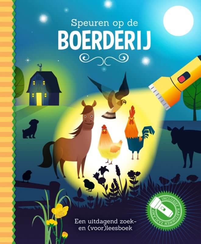 Zaklampboek - speuren op de boerderij Kinderboekenland.nl