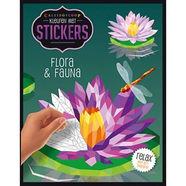 Kleuren met stickers - Flora en Fauna