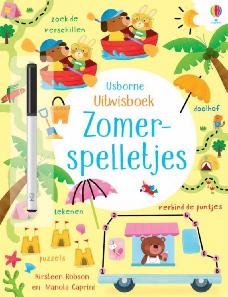 Uitwisboek - Zomerspelletjes - Kinderboekenland.nl